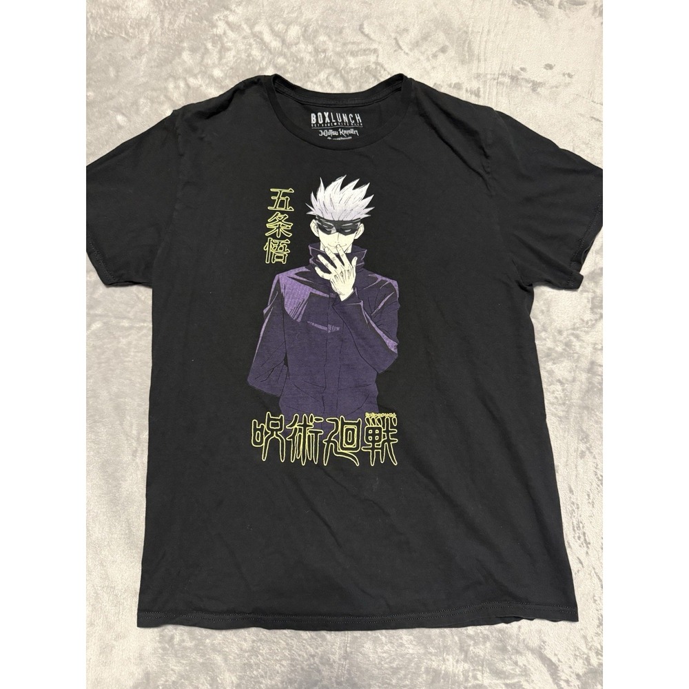 BoxLunch Jujutsu Kaisen T Shirt Mens Large Black Satoru Gojo Anime Manga